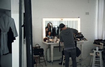 Olga Kurylenko backstage